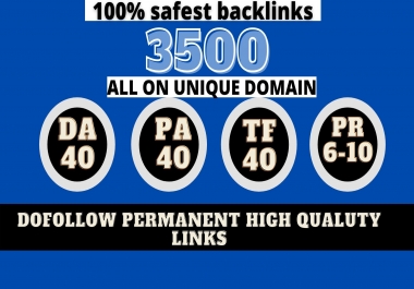 build 3500+ Permanent Web2.0 Backlink with High DA/PA/TF/CF On your homepage with unique website