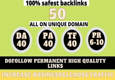 build 50+ Permanent Web2.0 Backlink with High DA/PA/TF/CF On your homepage with unique website Lat