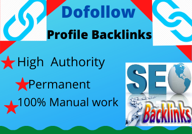 20 profile backlinks high authority permanent manual backlinks