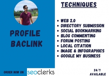 Build high authority SEO profile backlink for your website
