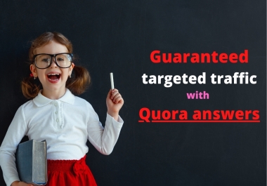 Create Niche relevant 50 Quora Answers with real website traffic