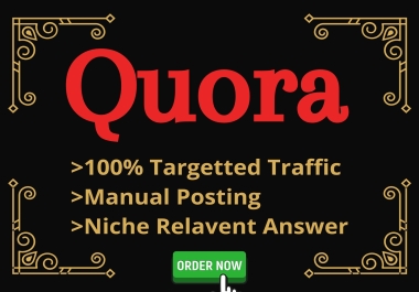 Promote Your Website with 15 HQ Quora Answer with backlinks