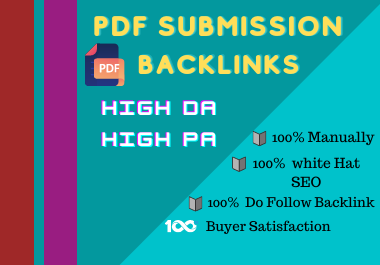 Submit PDF submission To 20 High Authority backlink site for website.