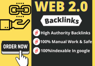 I will build 100 high authority web 2 0 or contextual backlinks to rank google