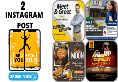 I will design 2 professional instgram post images