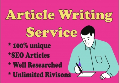 I will do 15 × 1000 words article writing,  blog writing in any niche