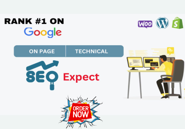 optimize your websites on page and technical seo for WordPress,  Shopify