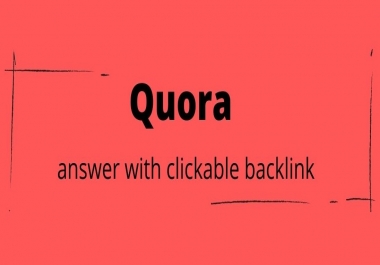 30 Quora answer with clickable backlink