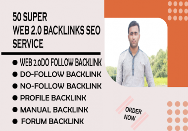 I will create 50 high authority web 2.0 backlinks