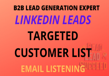 I will do b2b lead generation and linkedin leads generation