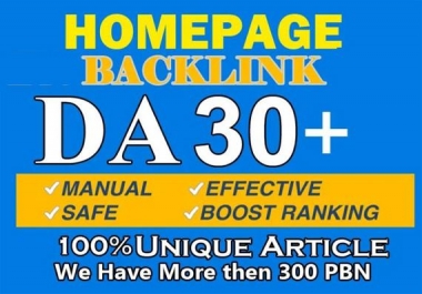 I will give high da pa strong home backlinks for off page seo