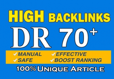 I will give you DR 50 to 70 strong homepage backlinks.