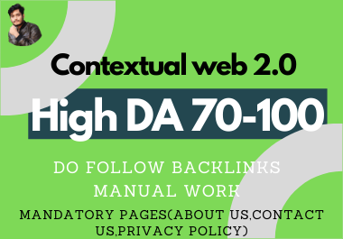 I will do 20 Dofollow high authority Web 2.0 contextual backlinks