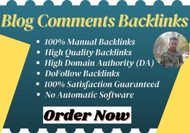 I will give you 30 Blog Comments High Quality Dofollow Blog post