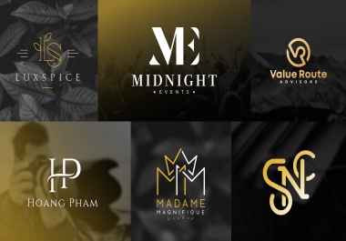 I will design a initials text logo