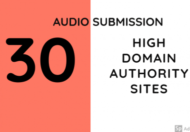 I will do audio submission to top 30 audio sharing sites