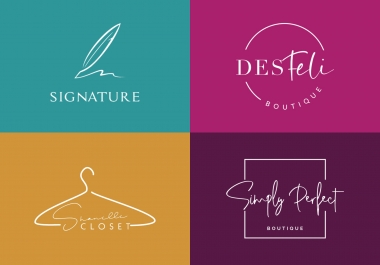 I will do professional signature logo with brand style guides