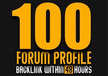 100 Forum Profile Backlink within 48 hours