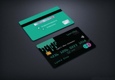 I will design credit card style business card design