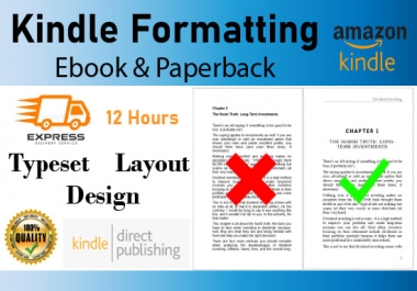 I will do ebook formatting and paperback formatting for KDP