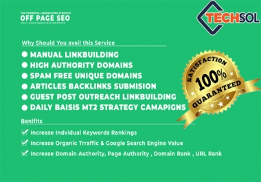I will rank your website by dofollow white hat SEO backlinks,  contextual link building