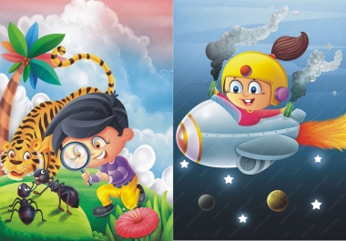 I will create expert children book illustration in any style