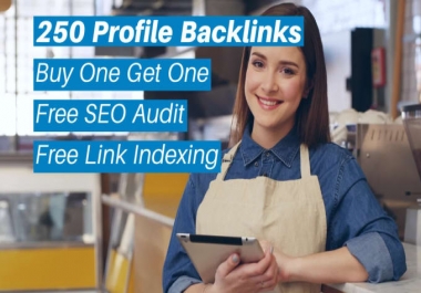 I will create 250 SEO profile backlinks on high authority websites