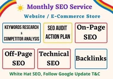 Monthly SEO Service for Website and E-Commerce Store