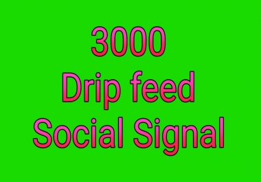 Manually high quality drip feed 3000 best quality seo social signals for 10