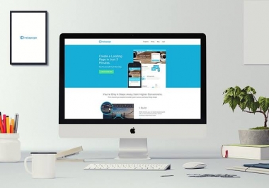 front end web development landing page with html and css