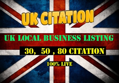 I will do 80 live citation for local UK business