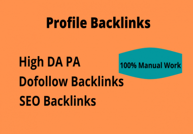 70 high domain authority SEO dofollow profile backlinks