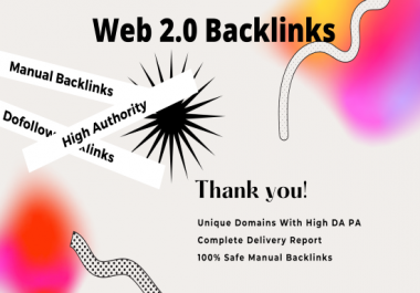 50 High Quality Dofollow Web 2.0 SEO Backlinks