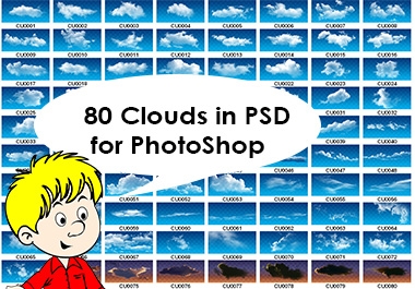 80 Clouds in PSD files for Photoshop