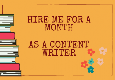 I will be your SEO Content Writer for a month