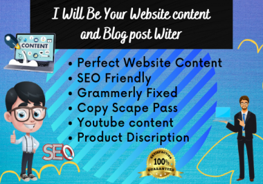 I will write your 1,500 words blog post,  SEO content,  article and online content