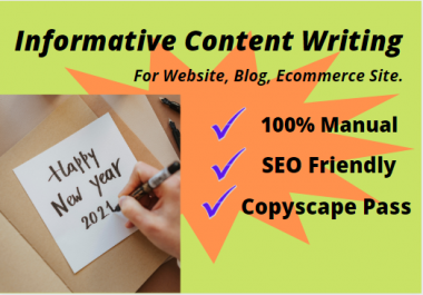 I will write professional content with 1500 word SEO friendly for website and blog content.