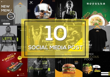 I will create attractive 10 social post and Facebook cover design