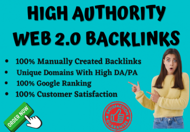 I will build 20 plus high authority Web 2.0 backlinks