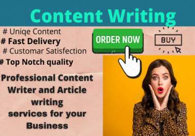 I will do High quality Seo friendly content and Blog, product,  article, writing for your business