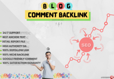 I will do SEO unique dofollow Blog Comment Backlink in high DA/PA