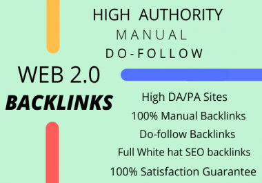 I will build 50 manual high authority Web 2.0 Backlinks