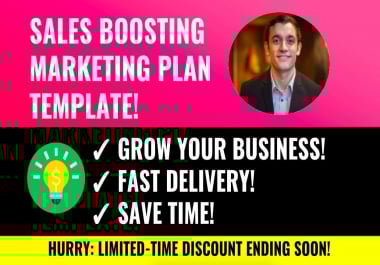 I will send an incredible marketing plan template