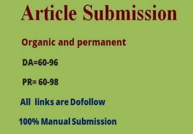 30 article submission backlink as link building on off page seo in high authority sites