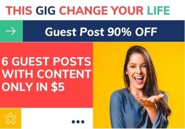 I will publish 6 guest posting with high da 90 googe news approved