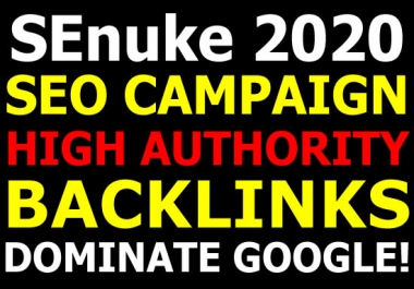 I will run a powerful SEO campaign for 2020 top rankings