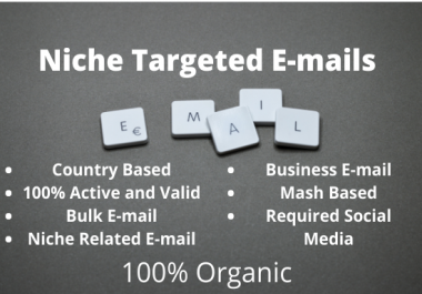 I will provide 5K Niche required active & clean Bulk Email list building and Lead Generation