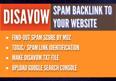 Disavow Spam Backlink Through Website Audit