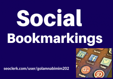 Get 50 High Quality Manually created Social Bookmarking.