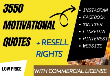 I will Provide 3550 Motivational Image Quotes With Resell Rights